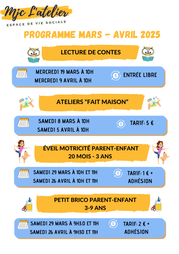 Programme evsmars avril
